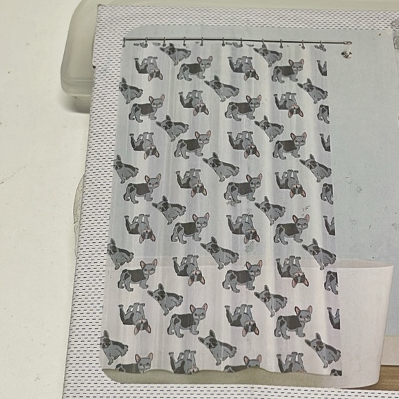 Black & White Bulldog Peva Shower Curtain Dogs - Picture 5 of 5